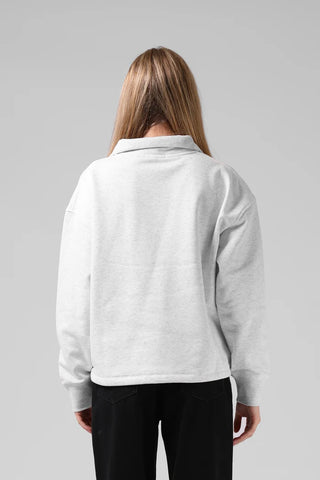 RPM - 1/4 ZIP SWEATER - White Marl