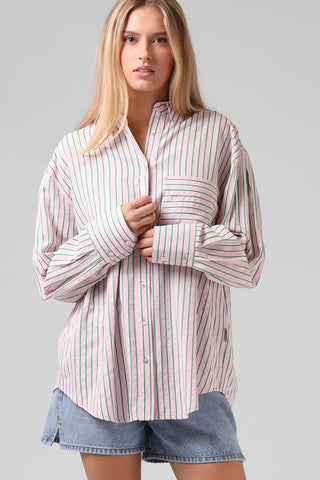 RPM - OVERSIZE SHIRT - Pink Stripe