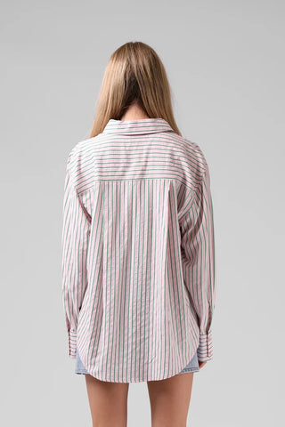 RPM - OVERSIZE SHIRT - Pink Stripe