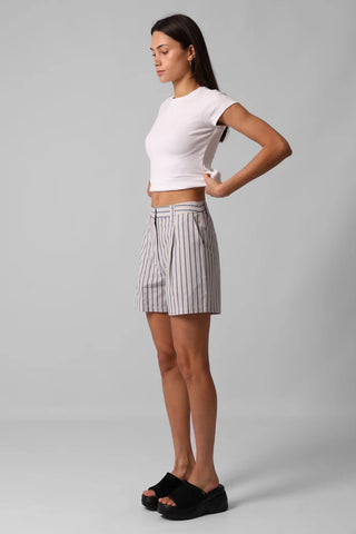 RPM - JULIA SHORT - Beige Stripe