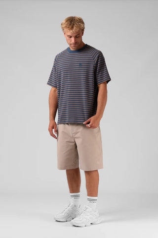 RPM - STRIPED RAGLAN TEE - Navy
