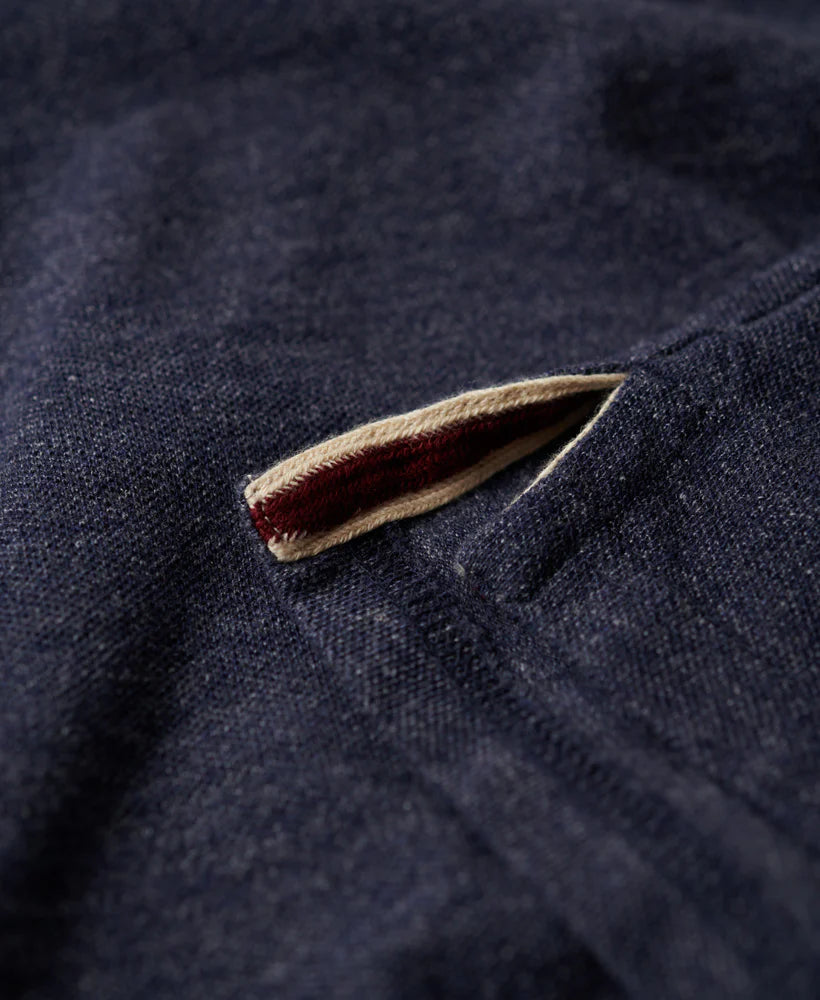 SUPERDRY APPLIQUE CLASSIC FIT POLO - DARK INDIGO MARLE