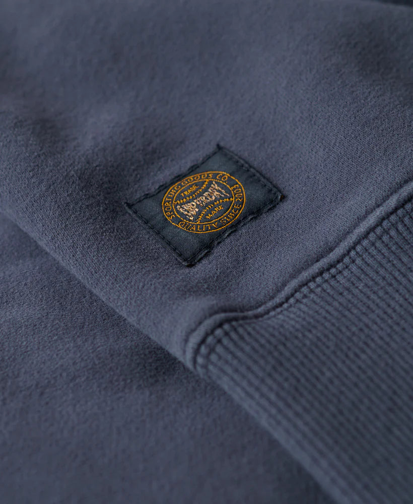 SUPERDRY APPLIQUE ATHLETIC LOOSE SWEAT - MONTAUK NAVY