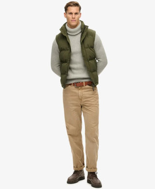 SUPERDRY HOODED EVEREST GILET - Goods Olive Green
