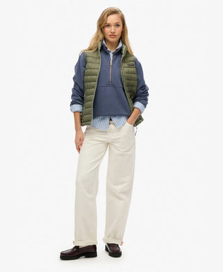 FUJI LITE PADDED GILET - DUSTY OLIVE GREEN - SUPERDRY