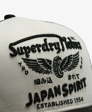 SUPERDRY - MESH TRUCKER CAP - WASHED BLACK/ECRU
