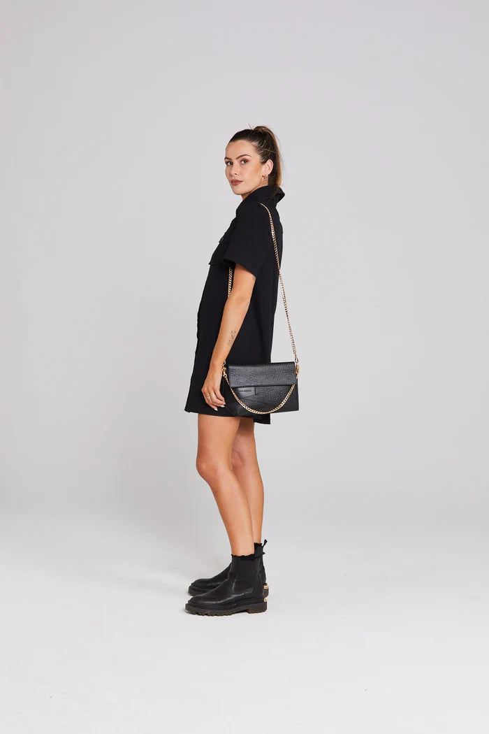 THING THING ANNASTASIA BAG - Black Bubble Leather