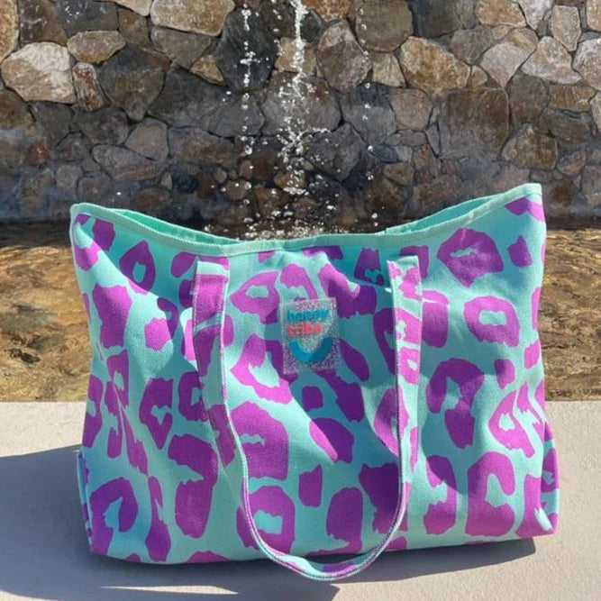 HAPPY TRIBE TOTES - Teal/Purple