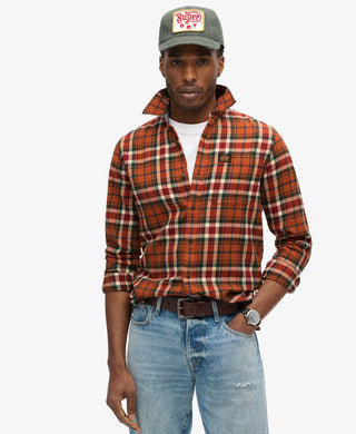 SUPERDRY LUMBERJACK SHIRT - OREGON CHECK ORANGE