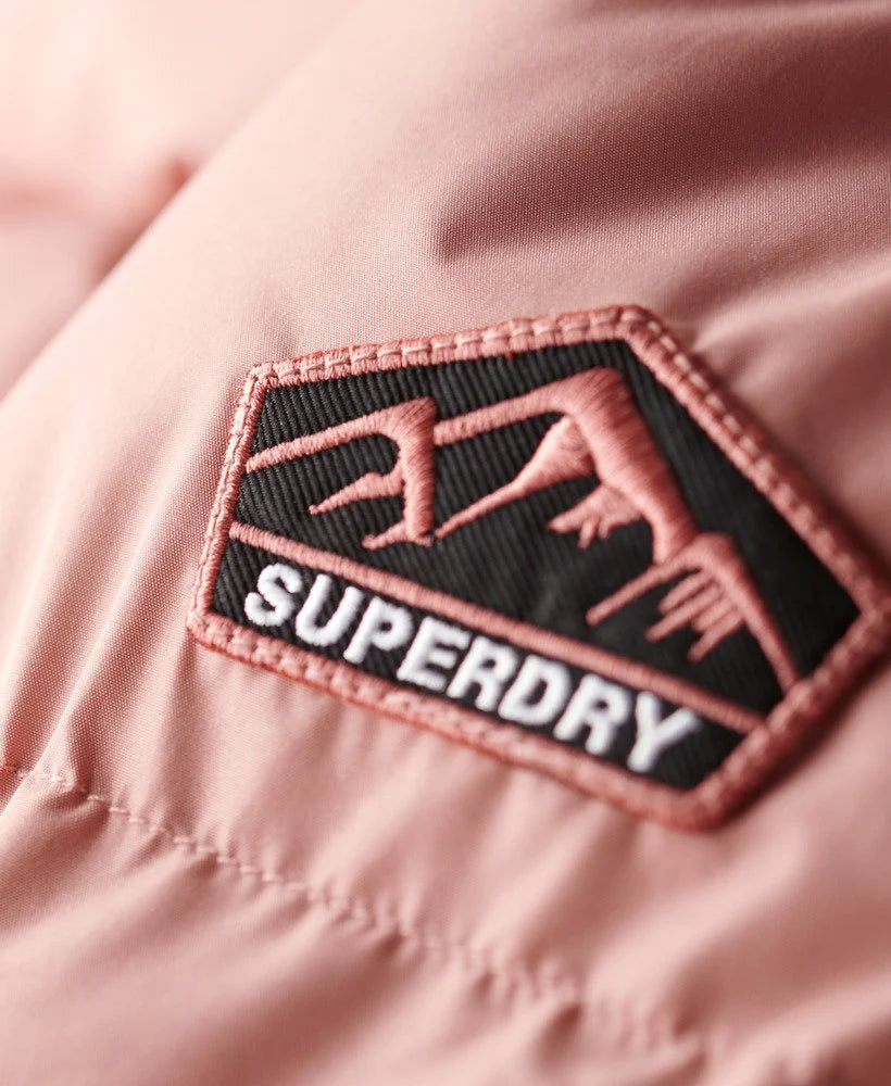 SUPERDRY HOODED SPORTS PUFFER JACKET - Ash Rose