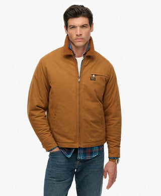 SUPERDRY - COTTON CANVAS RANCH JACKET - Tobacco Brown