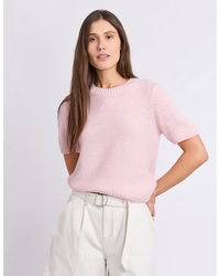 FOXWOOD - BLAIR SHORT SLEEVE KNIT - Light Pink