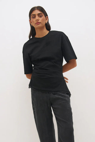 MON RENN - LIORA T-SHIRT - Black