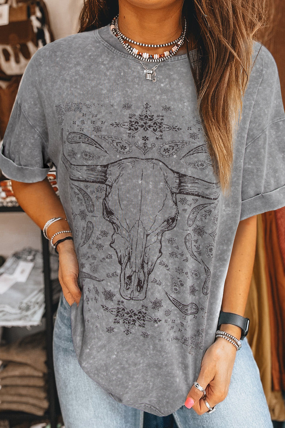 PRICKLE & POLLY - Western Steer Head Tee