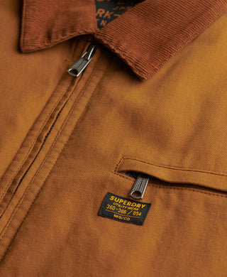 SUPERDRY - COTTON CANVAS RANCH JACKET - Tobacco Brown