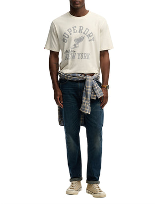 SUPERDRY - ATH ESS TEE - Desert Bone Off White
