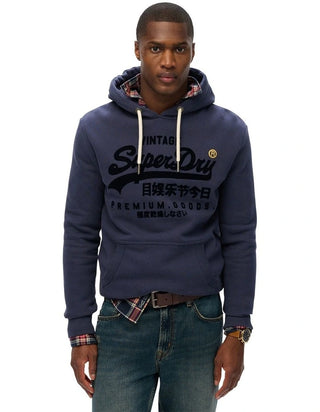 SUPERDRY - TONAL RELAXED HOOD - Lauren Navy
