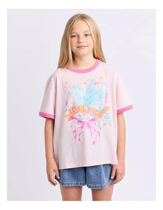 EVE GIRL - PEGASUS RINGER TEE - Pink