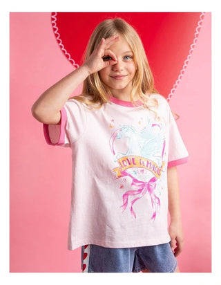 EVE GIRL - PEGASUS RINGER TEE - Pink
