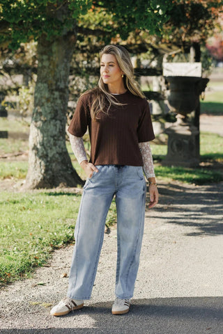HOMELEE - Barrel Jeans - Sky Wash