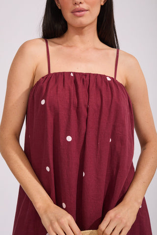 SILENT THEORY - BORDEAUX MAXI DRESS - Cherry