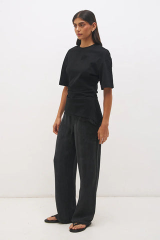 MON RENN - LIORA T-SHIRT - Black