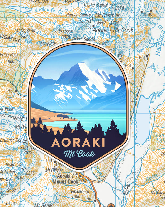 LOVE THY LAND - Aoraki Mt Cook sticker - Sticker