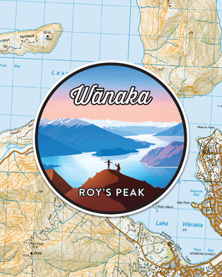 LOVE THY LAND - Wanaka, Roys Peak - Sticker