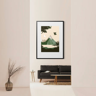 LOVE THY LAND - Fiordland Pastel Landscape - A4