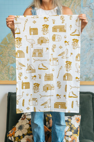 LOVE THY LAND - Backcountry Hut tea towel