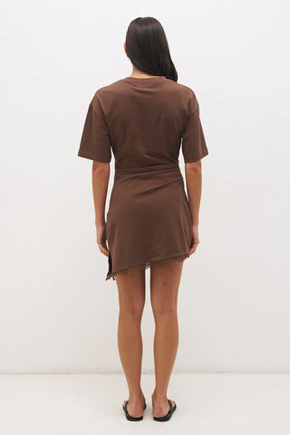 MON RENN - LIORA MINI DRESS - Fudge