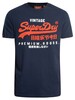 SUPERDRY DUO VINTAGE LOGO TEE - RICHEST NAVY