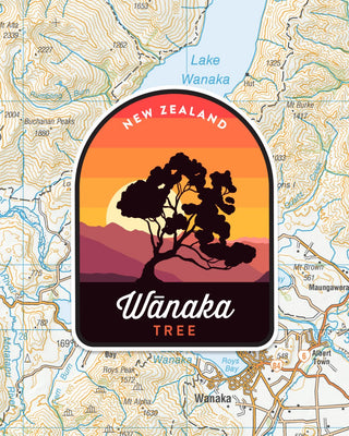 LOVE THY LAND - STICKER - WANAKA TREE