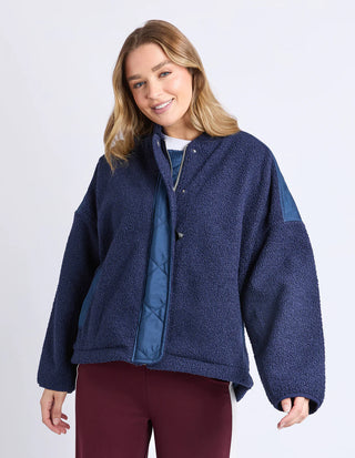 FOXWOOD - ARIZONA FLEECE ZIP THRU - Navy