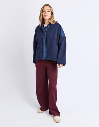 FOXWOOD - ARIZONA FLEECE ZIP THRU - Navy