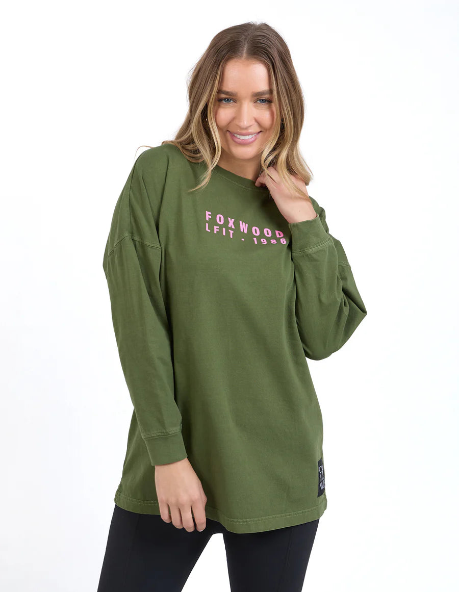 FOXWOOD Authentic Long Sleeve Tee - Olive