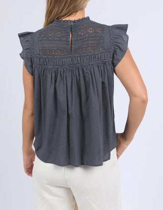 FOXWOOD ADELYN TOP - Charcoal