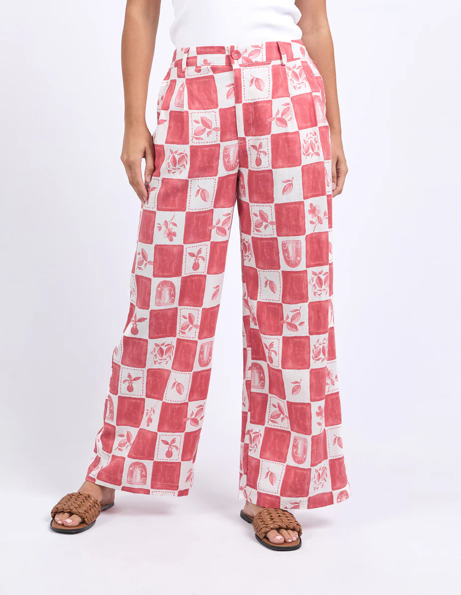 FOXWOOD BIARITTZ PANT - Crimson Print