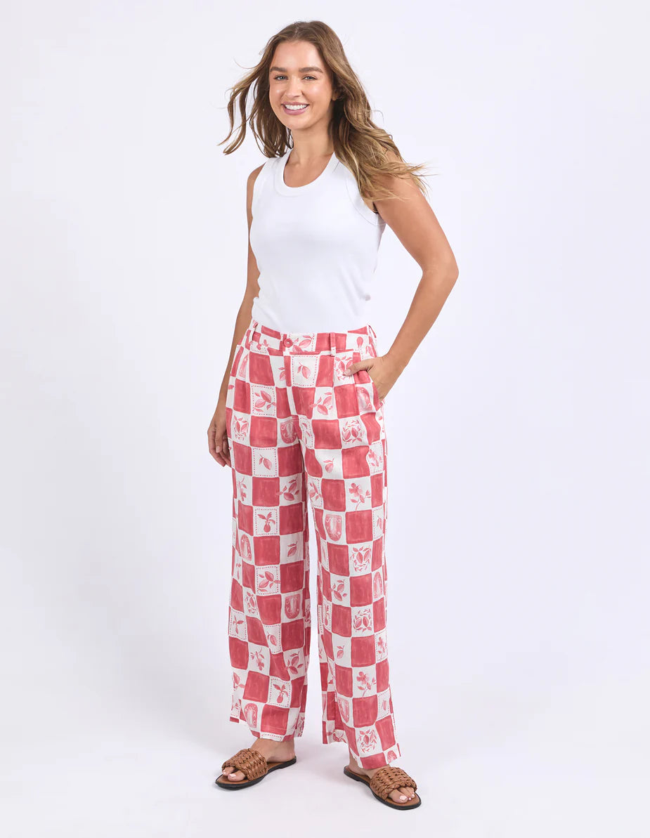 FOXWOOD BIARITTZ PANT - Crimson Print