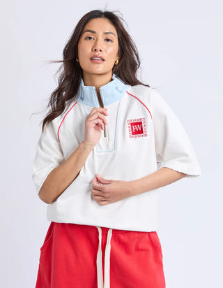 FOXWOOD PIPED ZIP - Vintage White