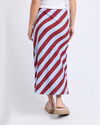 FOXWOOD ESMARIE STRIPE SKIRT - Russet / Cru
