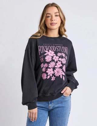 FOXWOOD FLORET CREW - Black