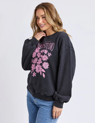 FOXWOOD FLORET CREW - Black