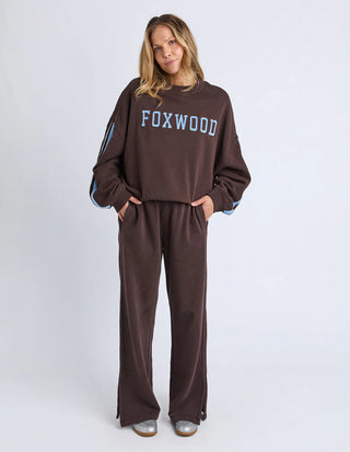 FOXWOOD - ELEVATED SUNDAY CREW - Coffee/Light Blue