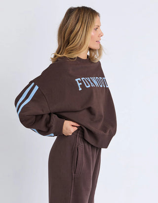 FOXWOOD - ELEVATED SUNDAY CREW - Coffee/Light Blue