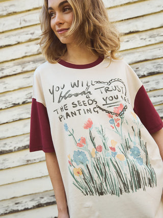 FOXWOOD - TRUST THE SEEDS TEE - Vintage White