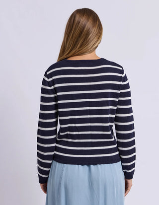 FOXWOOD - EDEN CARDI - Dark Sapphire Stripe