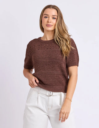 FOXWOOD - SABLE KNIT TOP - Chocolate