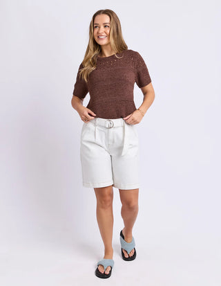 FOXWOOD - SABLE KNIT TOP - Chocolate