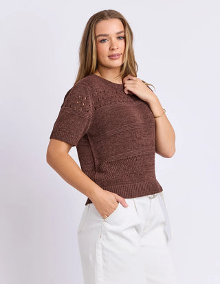 FOXWOOD - SABLE KNIT TOP - Chocolate